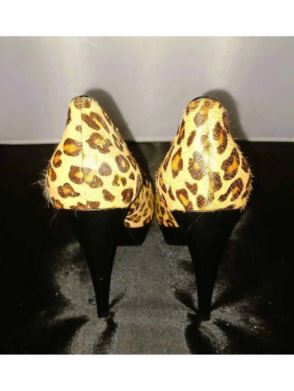Guess leopard print womens pumps 8 calf hair heels designer